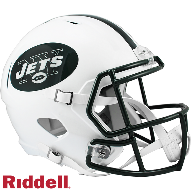 Réplica de casco Riddell de los New York Jets, tamaño completo, estilo Speed, 1998-2018, en stock