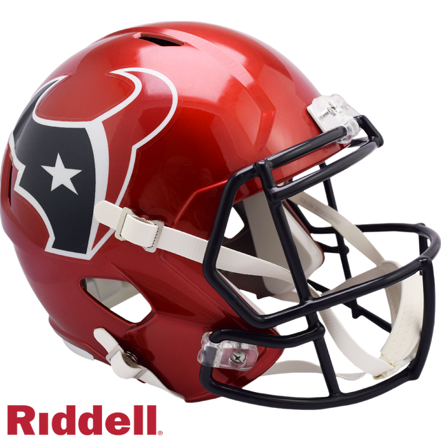 Réplica de casco de los Houston Texans de Riddell, tamaño completo, estilo Speed, para uso en el campo