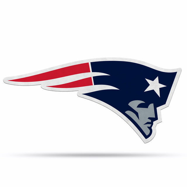 Diseño de logotipo recortado con forma de banderín de los New England Patriots