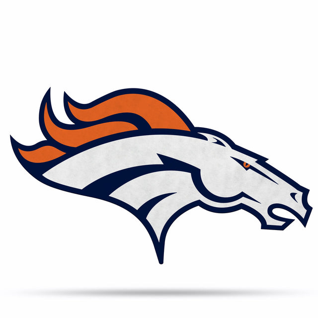 Diseño de logotipo recortado con forma de banderín de los Denver Broncos