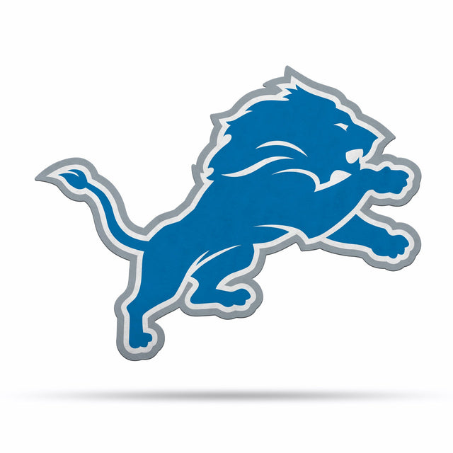 Diseño de logotipo recortado con forma de banderín de los Detroit Lions