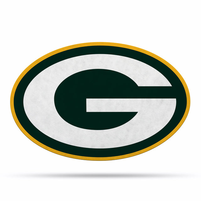 Diseño de logotipo recortado con forma de banderín de los Green Bay Packers
