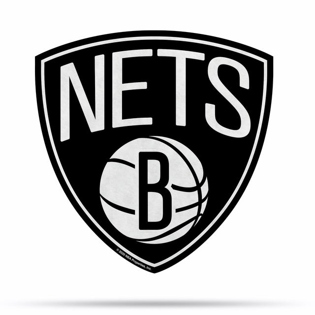 Diseño de logotipo recortado con forma de banderín de los Brooklyn Nets