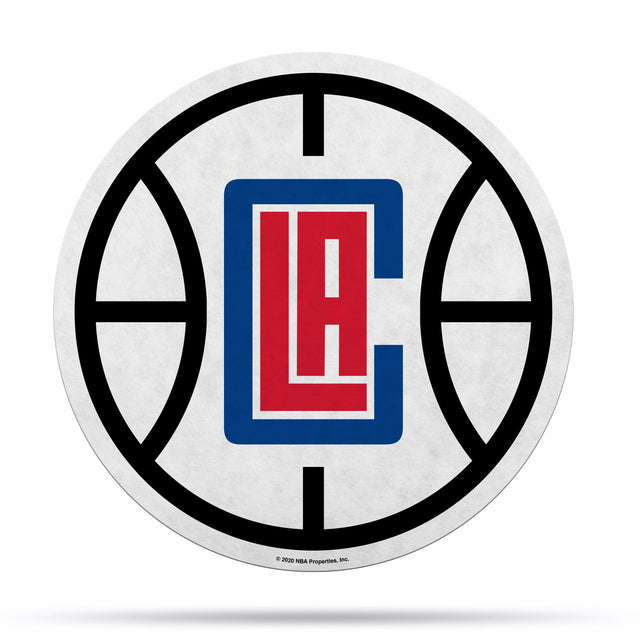 Diseño de logotipo recortado con forma de banderín de Los Angeles Clippers