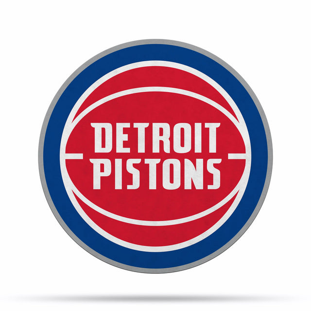 Diseño de logotipo recortado con forma de banderín de los Detroit Pistons