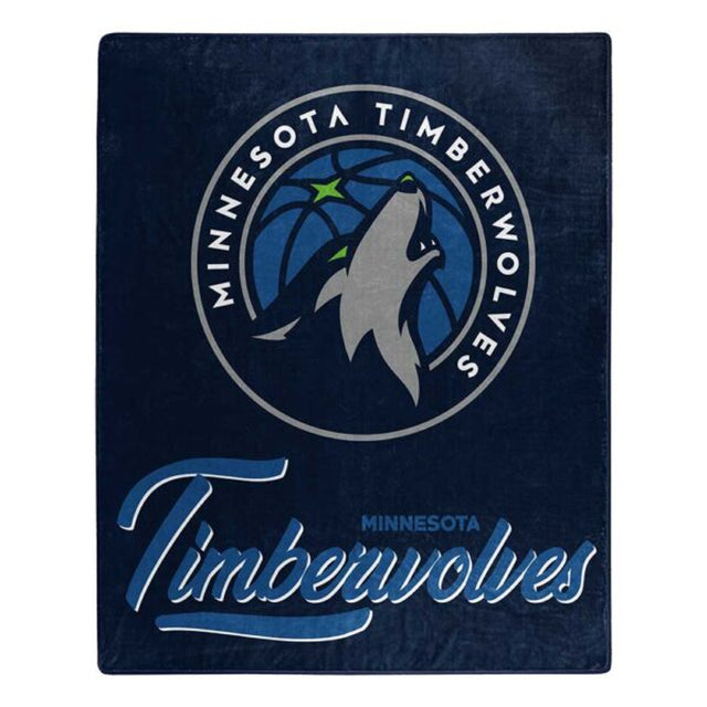 Manta de los Minnesota Timberwolves de 50 x 60 con diseño exclusivo de Raschel