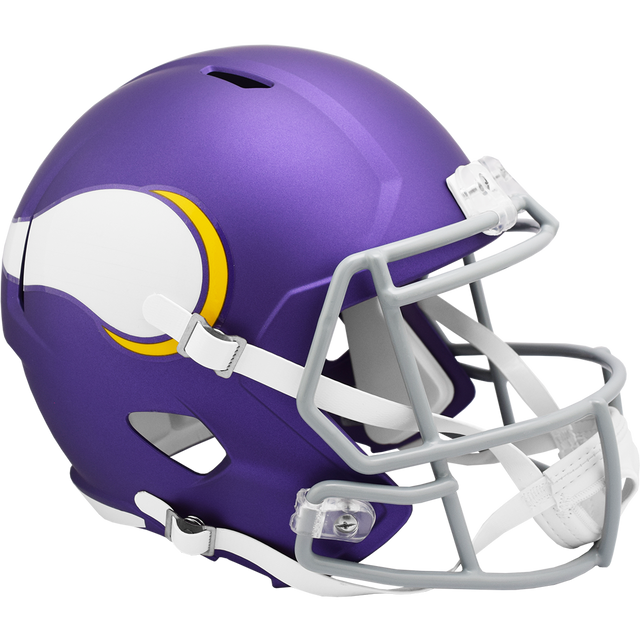 Réplica de casco de los Minnesota Vikings Riddell en tamaño completo, estilo Speed, alternativa para el campo, homenaje clásico 2023
