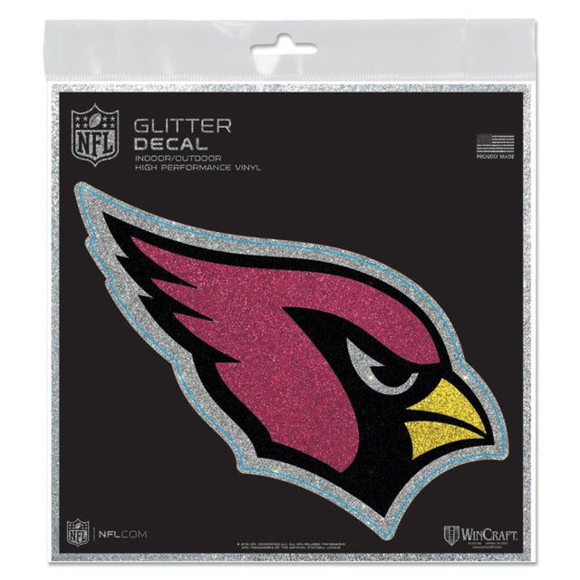 Arizona Cardinals Decal Glitter 6" x 6"