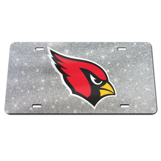 Arizona Cardinals GLITTER BACKGROUND Acrylic Classic License Plates