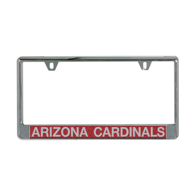 Arizona Cardinals GLITTER BACKGROUND Lic Plate Frame B/O Printed