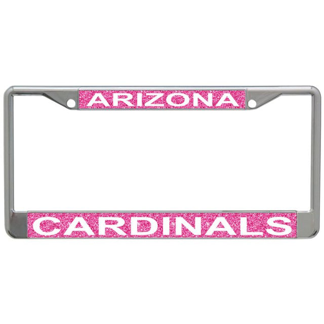 Arizona Cardinals GLITTER BACKGROUND Lic Plt Frame S/L Printed
