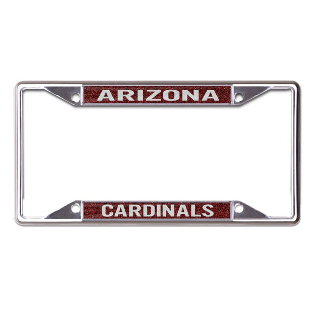 Arizona Cardinals GLITTER BACKGROUND Lic Plt Frame S/S Printed