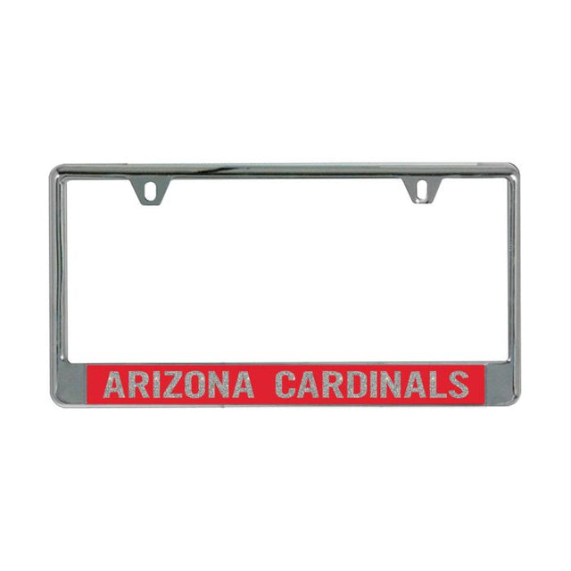 Arizona Cardinals GLITTER LETTERS Lic Plt Frame B/O Metallic