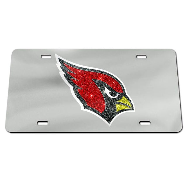 Arizona Cardinals GLITTER LOGO Acrylic Classic License Plates