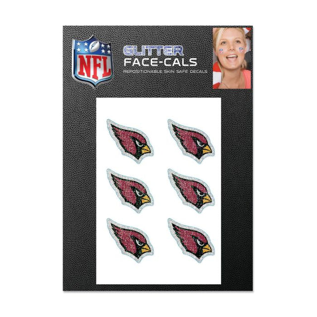 Arizona Cardinals Glitter Tattoo 6 Pack