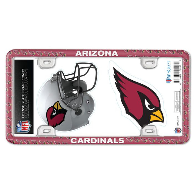 Arizona Cardinals License Plate Thin Frame - Plastic w/Decal