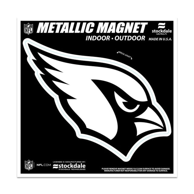 Arizona Cardinals Metallic Magnets 6" x 6"
