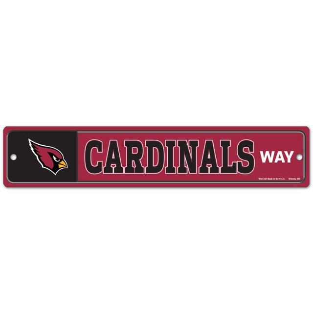 Arizona Cardinals Street / Zone Sign 3.75" X 19"