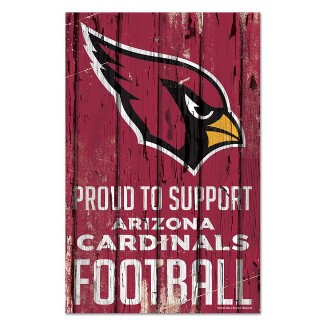 Arizona Cardinals Wood Sign 11" x 17" 1/4" thick