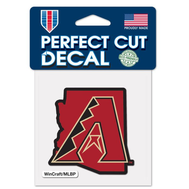 Arizona Diamondbacks State Shape Perfect Cut Color Decal 4" x 4"