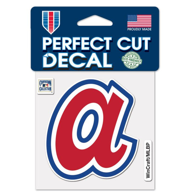 Atlanta Braves / Cooperstown cooperstown Perfect Cut Color Decal 4" x 4"