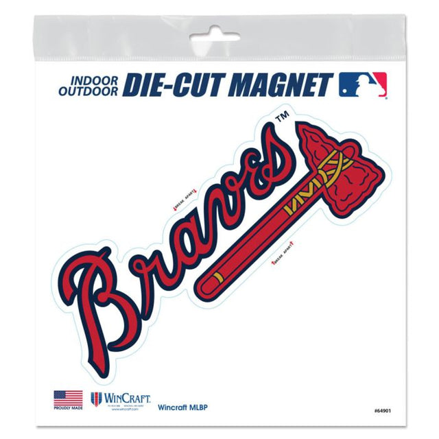 Imanes para exteriores de los Atlanta Braves, 6" x 6"