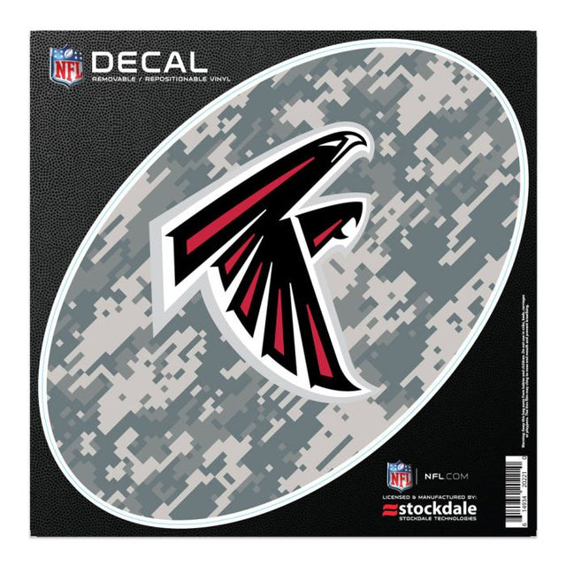 Calcomanía para todo tipo de superficies con diseño de camuflaje de los Atlanta Falcons, 6" x 6"