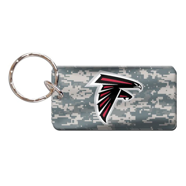 Llavero rectangular con estampado de camuflaje de los Atlanta Falcons