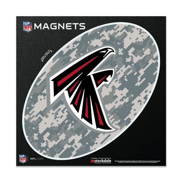 Imanes para exteriores con diseño de camuflaje de los Atlanta Falcons, 6" x 6"