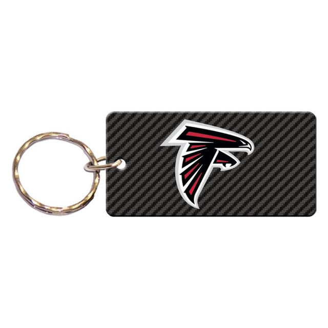 Llavero rectangular de carbono de los Atlanta Falcons