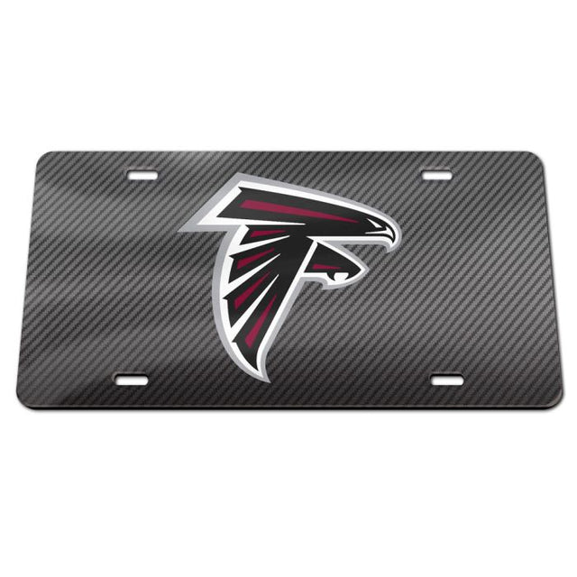Matrícula acrílica especial de los Atlanta Falcons CARBON
