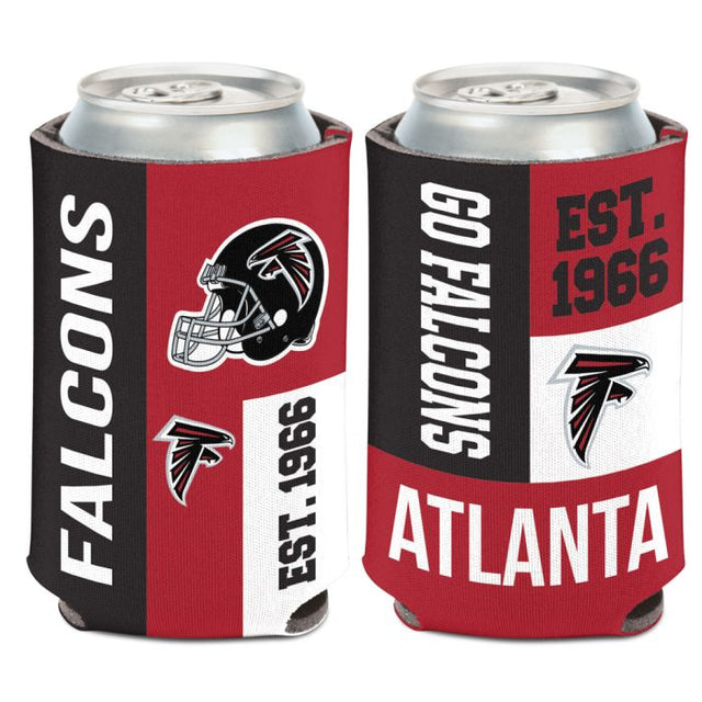 Enfriador de latas con bloques de color de los Atlanta Falcons, 12 oz.