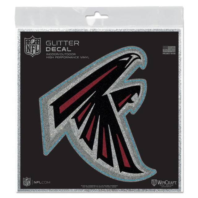 Calcomanía con brillantina de los Atlanta Falcons de 6" x 6"