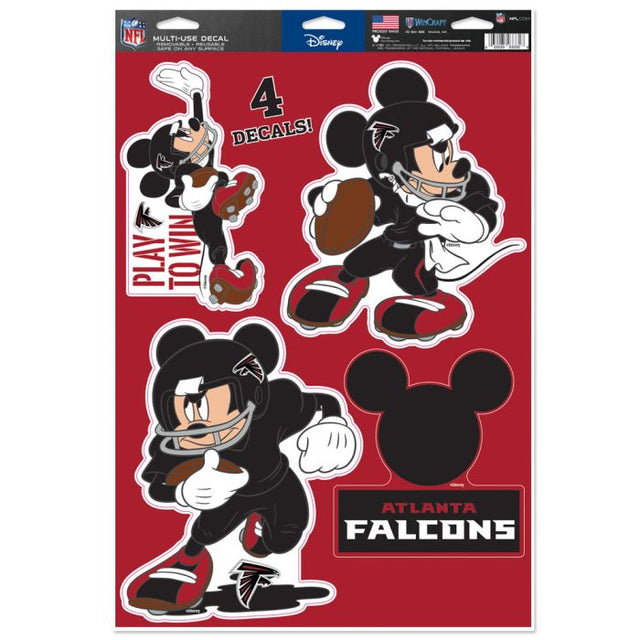 Calcomanía multiusos de los Atlanta Falcons y Disney, 11" x 17"