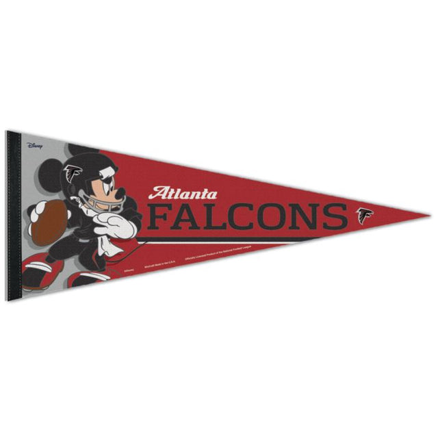 Banderín premium de los Atlanta Falcons/Disney de 12" x 30"