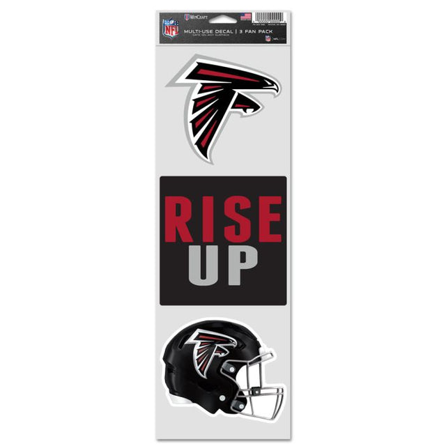 Calcomanías para fanáticos de los Atlanta Falcons de 3,75" x 12"