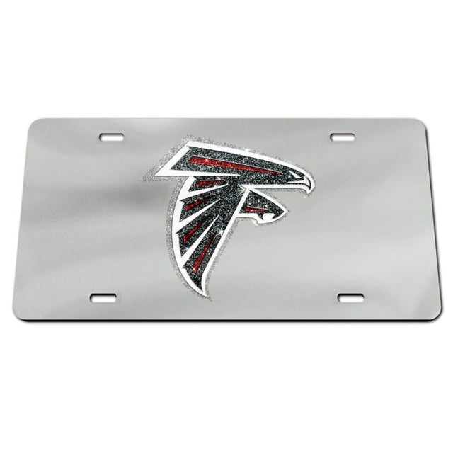 Placa de matrícula acrílica especial con el logotipo BRILLO de los Atlanta Falcons