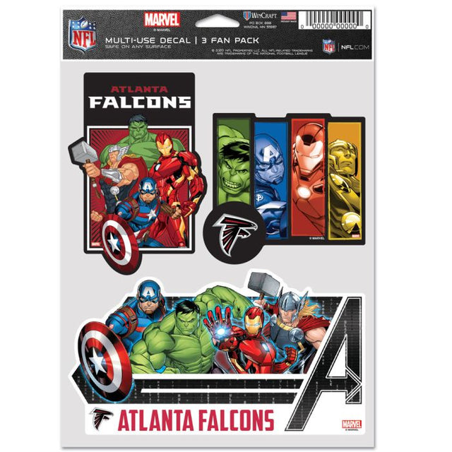 Paquete de 3 ventiladores multiusos de Marvel de Atlanta Falcons/Marvel (C) 2021