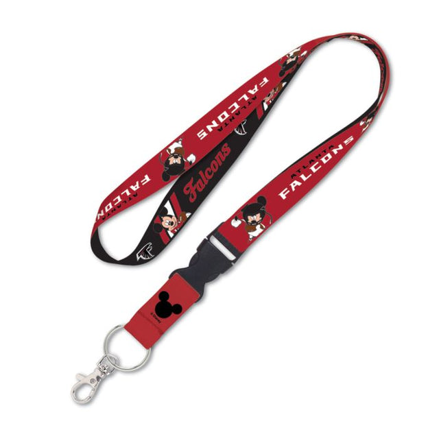 Cordón de Mickey Mouse de los Atlanta Falcons con hebilla desmontable de 1"