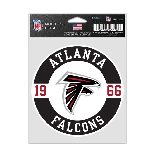 Calcomanías para fanáticos de los Atlanta Falcons, 3,75" x 5"
