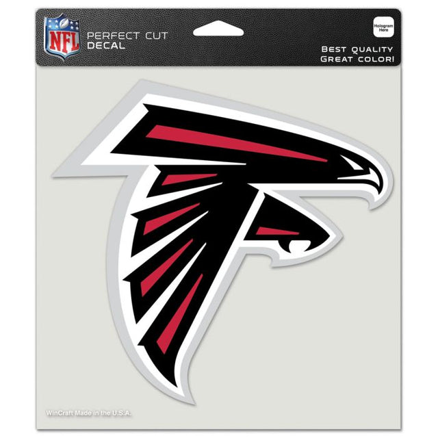 Calcomanía de color de corte perfecto de los Atlanta Falcons de 8" x 8"