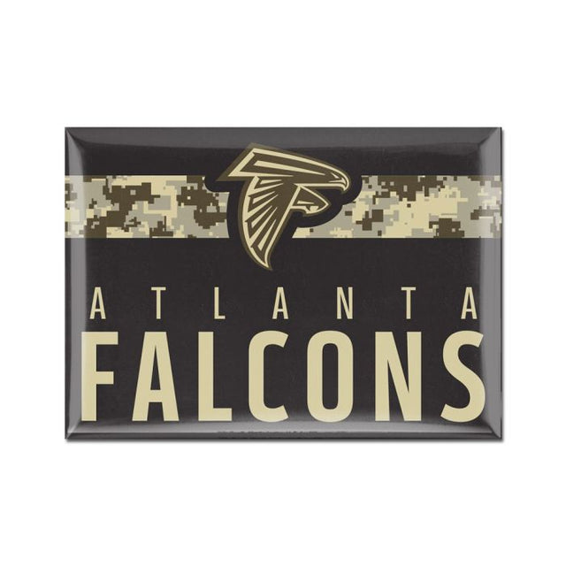 Imán metálico estándar de los Atlanta Falcons de 2,5" x 3,5"