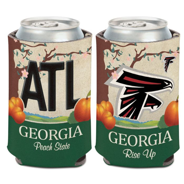Enfriador de lata con placa ESTATAL de los Atlanta Falcons, 12 oz.