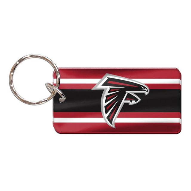 Llavero rectangular con la inscripción STRIPES de los Atlanta Falcons
