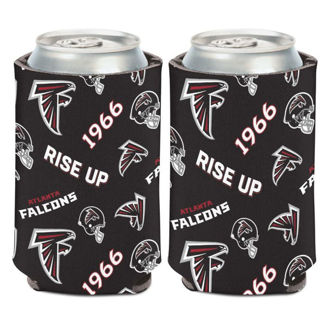 Enfriador de lata con estampado disperso de los Atlanta Falcons, 12 oz.