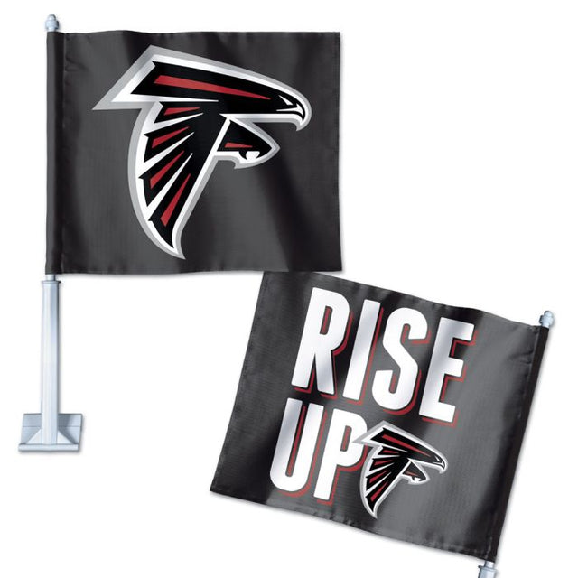 Bandera para auto con eslogan de los Atlanta Falcons, 11,75" x 14"