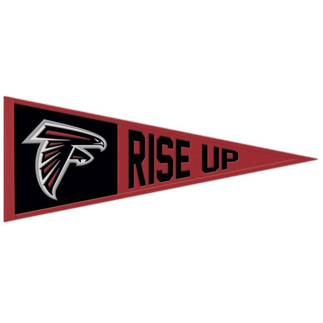 Banderín de lana con el eslogan de los Atlanta Falcons, 13" x 32"