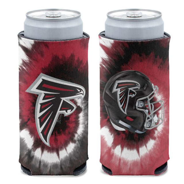 Enfriador de latas delgado de 12 oz con teñido anudado de los Atlanta Falcons