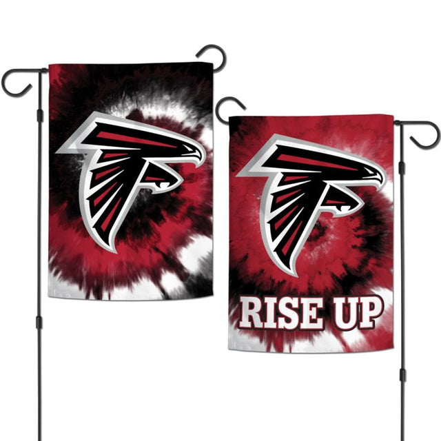Banderas de jardín teñidas anudadas de los Atlanta Falcons, de 2 lados, 12,5" x 18"