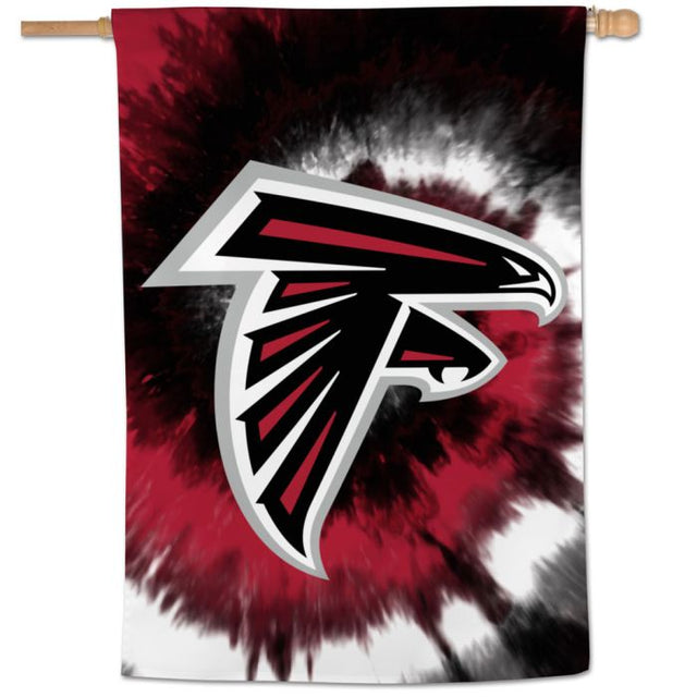 Bandera vertical teñida de los Atlanta Falcons de 28" x 40"
